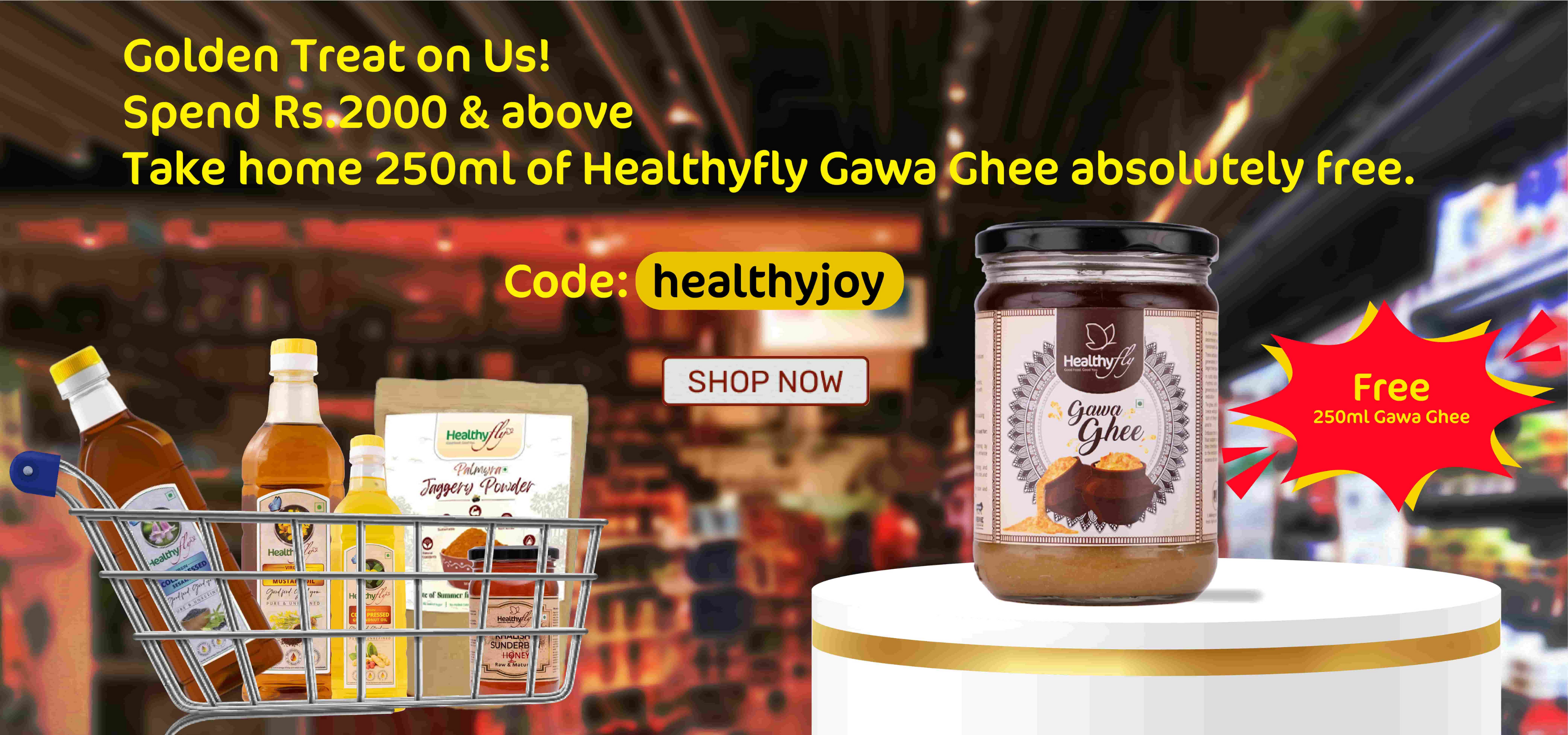 Healthyfly Gawa Ghee Free Offer