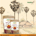 Healthyfly Palmyra Jaggery Powder pack with granulated jaggery