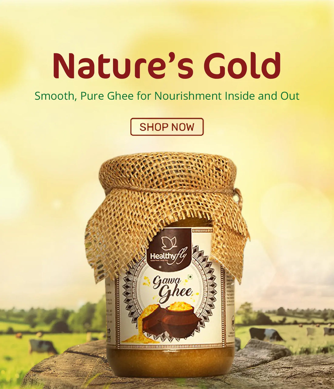 Nature’s Gold – Smooth, Pure Ghee by Healthyfly